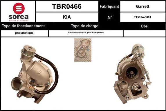 EAI TBR0466 - Турбина, компрессор avtokuzovplus.com.ua