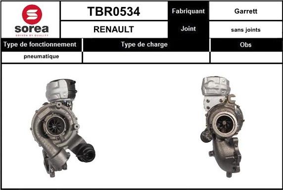 EAI TBR0534 - Турбина, компрессор avtokuzovplus.com.ua