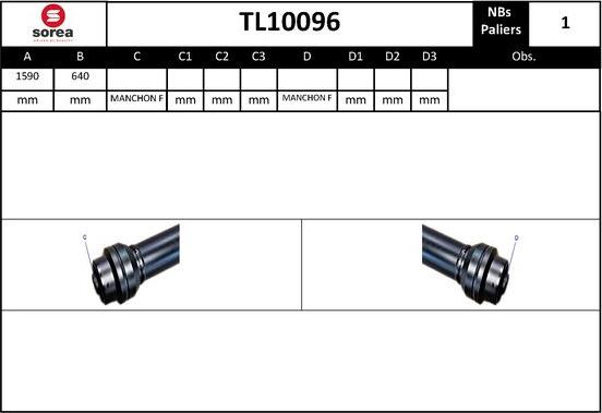 EAI TL10096 - Карданний вал, головна передача autocars.com.ua