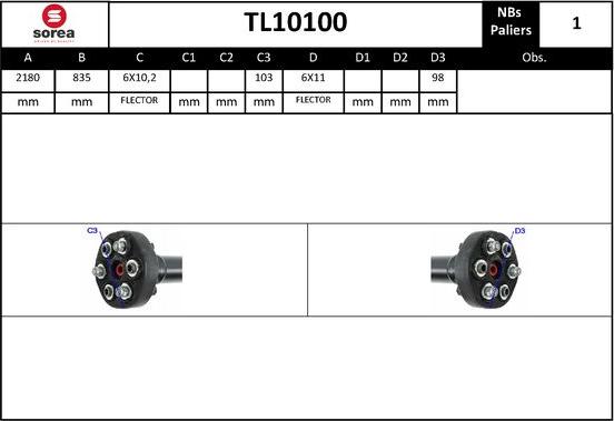 EAI TL10100 - Карданний вал, головна передача autocars.com.ua