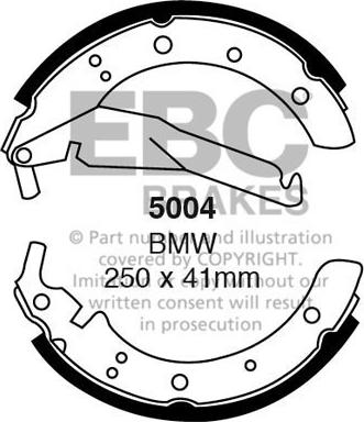 EBC Brakes 5004 - Комплект тормозных колодок, барабанные avtokuzovplus.com.ua