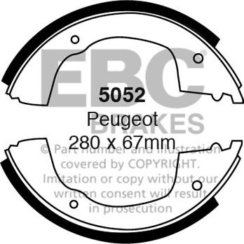 EBC Brakes 5052 - Комплект гальм, барабанний механізм autocars.com.ua