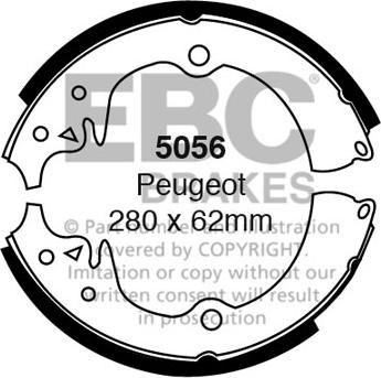 EBC Brakes 5056 - Комплект гальм, барабанний механізм autocars.com.ua