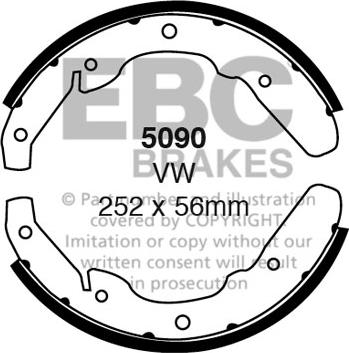 EBC Brakes 5090 - Комплект гальм, барабанний механізм autocars.com.ua