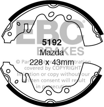 EBC Brakes 5192 - Комплект гальм, барабанний механізм autocars.com.ua