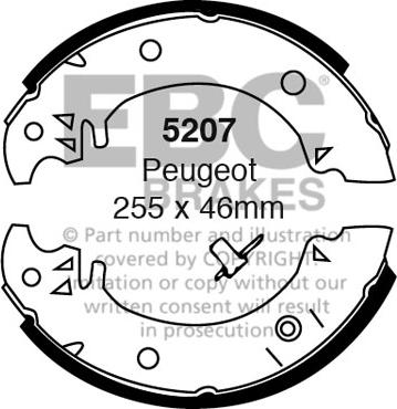 EBC Brakes 5207 - Комплект гальм, барабанний механізм autocars.com.ua
