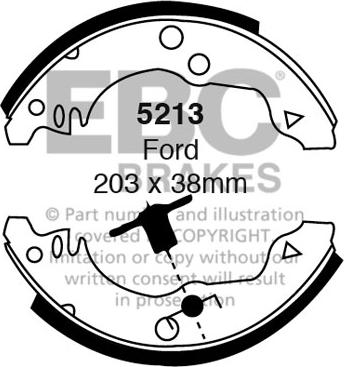 EBC Brakes 5213 - Комплект гальм, барабанний механізм autocars.com.ua