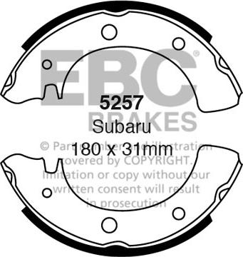 EBC Brakes 5257 - Комплект гальм, барабанний механізм autocars.com.ua