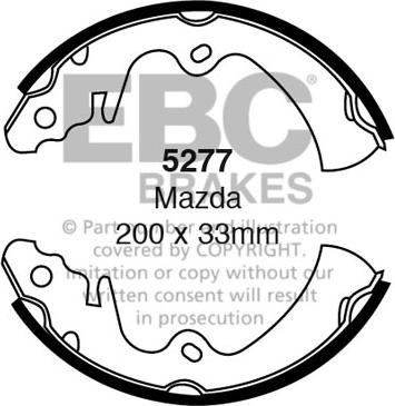 EBC Brakes 5277 - Комплект гальм, барабанний механізм autocars.com.ua