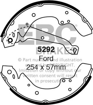 EBC Brakes 5292 - Комплект гальм, барабанний механізм autocars.com.ua