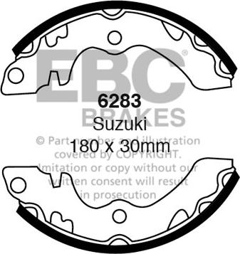 EBC Brakes 6283 - Комплект гальм, барабанний механізм autocars.com.ua