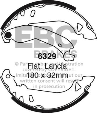 EBC Brakes 6329 - Комплект гальм, барабанний механізм autocars.com.ua