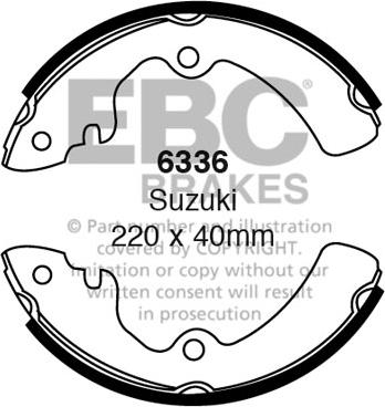 EBC Brakes 6336 - Комплект тормозных колодок, барабанные avtokuzovplus.com.ua