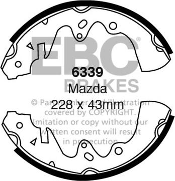 EBC Brakes 6339 - Комплект гальм, барабанний механізм autocars.com.ua
