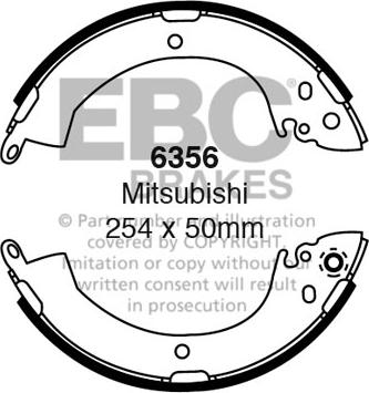 EBC Brakes 6356 - Комплект гальм, барабанний механізм autocars.com.ua