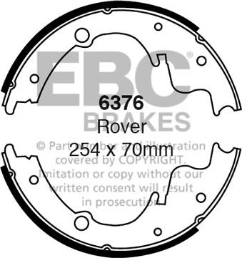 EBC Brakes 6376 - Комплект гальм, барабанний механізм autocars.com.ua