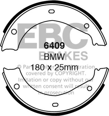 EBC Brakes 6409 - Комплект гальм, барабанний механізм autocars.com.ua