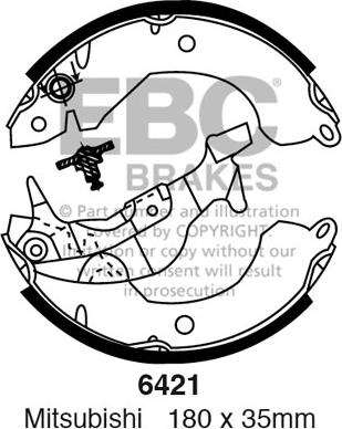 EBC Brakes 6421 - Комплект гальм, барабанний механізм autocars.com.ua