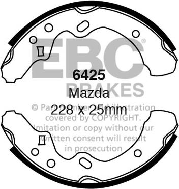 EBC Brakes 6425 - Комплект гальм, барабанний механізм autocars.com.ua