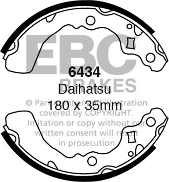 EBC Brakes 6434 - Комплект гальм, барабанний механізм autocars.com.ua