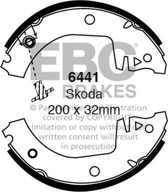 EBC Brakes 6441 - Комплект тормозных колодок, барабанные avtokuzovplus.com.ua