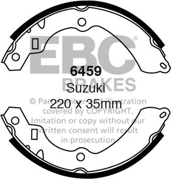 EBC Brakes 6459 - Комплект тормозных колодок, барабанные avtokuzovplus.com.ua