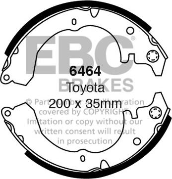 EBC Brakes 6464 - Комплект гальм, барабанний механізм autocars.com.ua