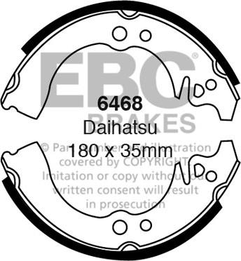 EBC Brakes 6468 - Комплект гальм, барабанний механізм autocars.com.ua