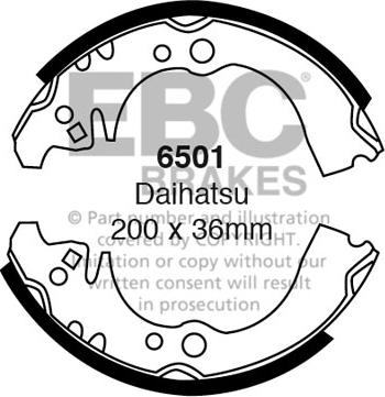 EBC Brakes 6501 - Комплект гальм, барабанний механізм autocars.com.ua