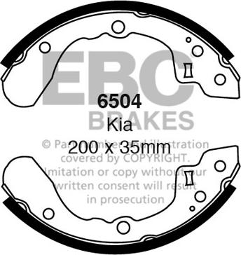 EBC Brakes 6504 - Комплект гальм, барабанний механізм autocars.com.ua