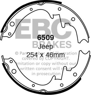 EBC Brakes 6509 - Комплект гальм, барабанний механізм autocars.com.ua