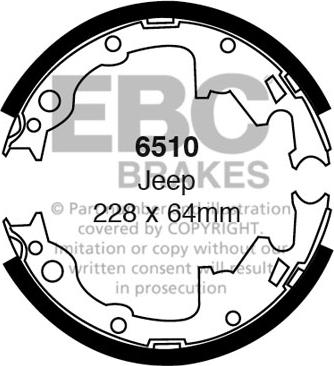 EBC Brakes 6510 - Комплект гальм, барабанний механізм autocars.com.ua