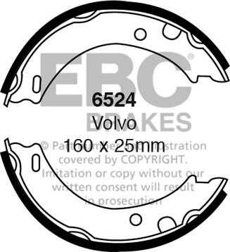 EBC Brakes 6524 - Комплект тормозных колодок, барабанные avtokuzovplus.com.ua