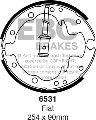 EBC Brakes 6531 - Комплект тормозных колодок, барабанные avtokuzovplus.com.ua