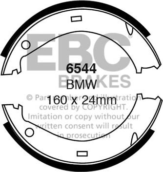 EBC Brakes 6544 - Комплект гальм, барабанний механізм autocars.com.ua