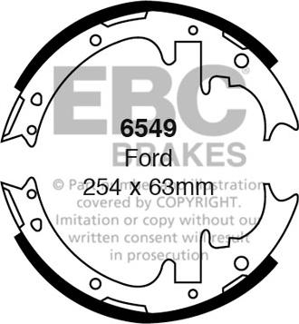 EBC Brakes 6549 - Комплект тормозных колодок, барабанные avtokuzovplus.com.ua