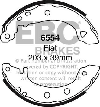 EBC Brakes 6554 - Комплект гальм, барабанний механізм autocars.com.ua