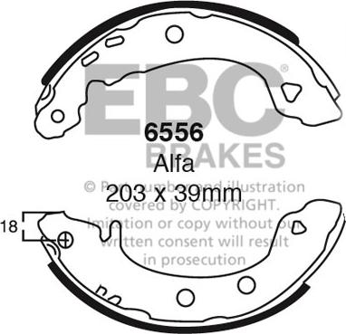 EBC Brakes 6556 - Комплект гальм, барабанний механізм autocars.com.ua