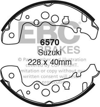 EBC Brakes 6570 - Комплект тормозных колодок, барабанные avtokuzovplus.com.ua