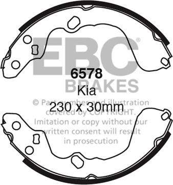 EBC Brakes 6578 - Комплект гальм, барабанний механізм autocars.com.ua
