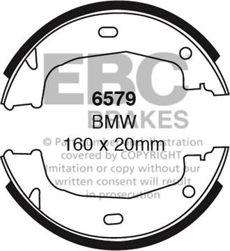 EBC Brakes 6579 - Комплект гальм, барабанний механізм autocars.com.ua