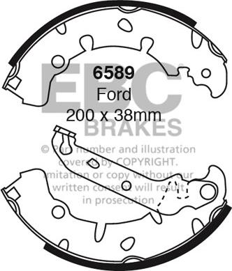 EBC Brakes 6589 - Комплект гальм, барабанний механізм autocars.com.ua