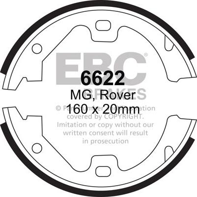 EBC Brakes 6622 - Комплект гальм, барабанний механізм autocars.com.ua