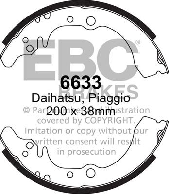 EBC Brakes 6633 - Комплект гальм, барабанний механізм autocars.com.ua