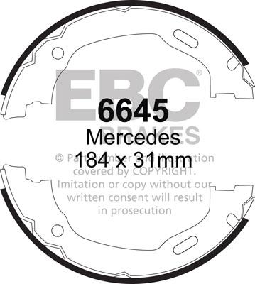 EBC Brakes 6645 - Комплект гальм, барабанний механізм autocars.com.ua