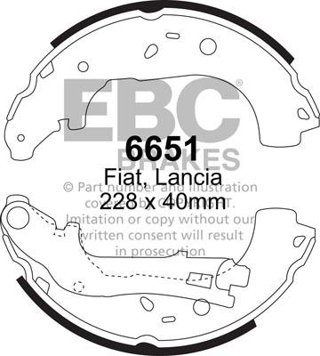 EBC Brakes 6651 - Комплект гальм, барабанний механізм autocars.com.ua