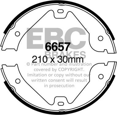 EBC Brakes 6657 - Комплект гальм, барабанний механізм autocars.com.ua