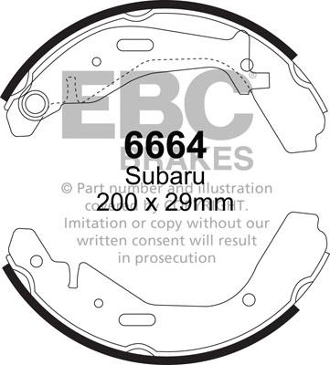 EBC Brakes 6664 - Комплект гальм, барабанний механізм autocars.com.ua