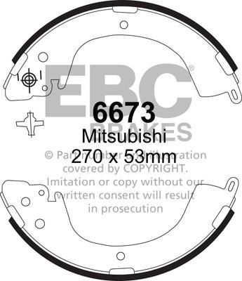 EBC Brakes 6673 - Комплект тормозных колодок, барабанные avtokuzovplus.com.ua