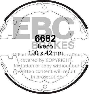 EBC Brakes 6682 - Комплект гальм, барабанний механізм autocars.com.ua